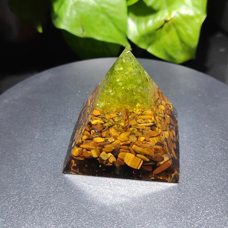 Handmade Tree of Life Orgone Pyramid