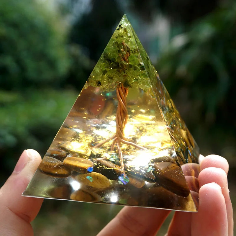Handmade Tree of Life Orgone Pyramid