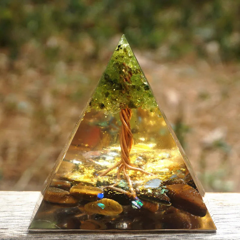 Handmade Tree of Life Orgone Pyramid
