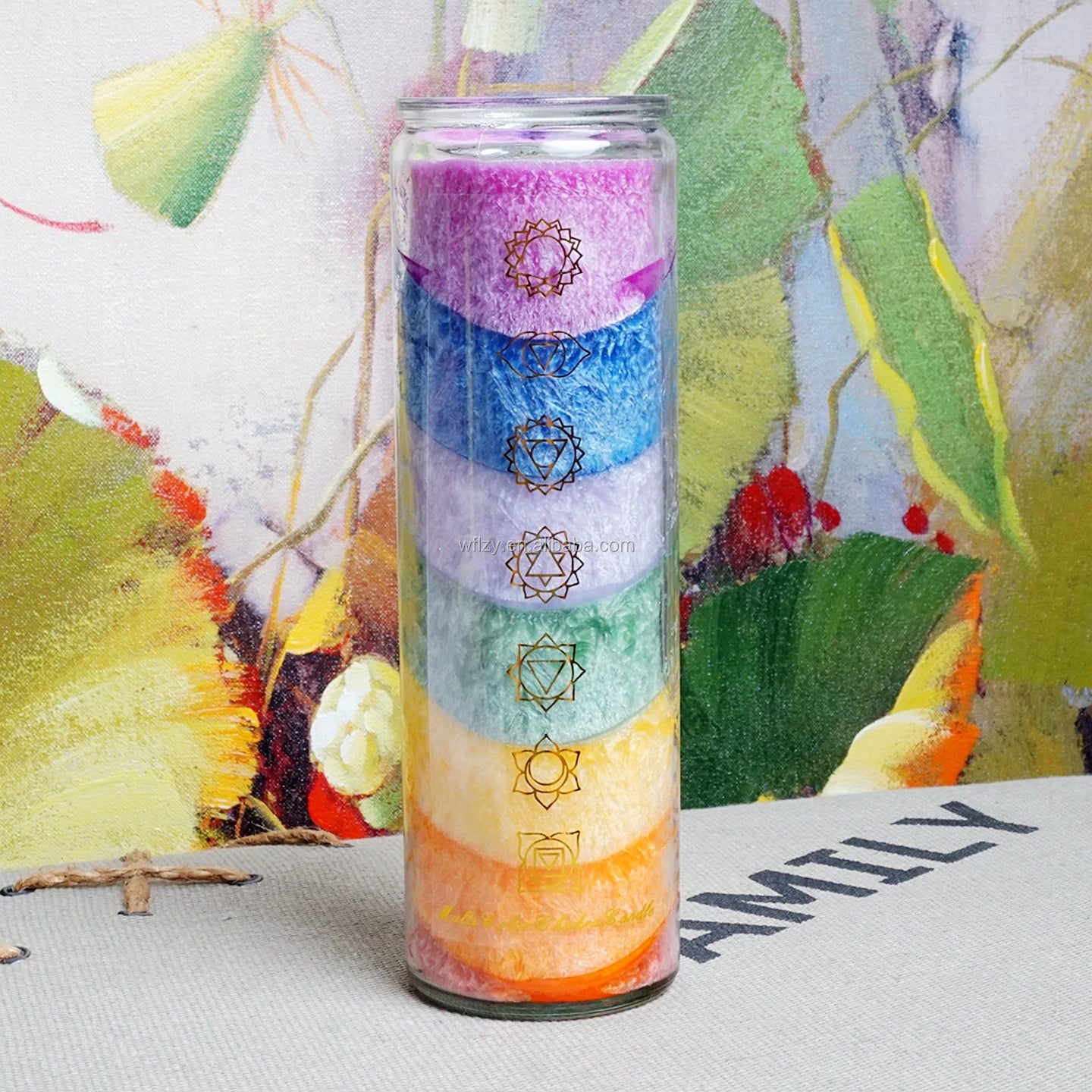 7-Layer Chakra Rainbow Scented Candle