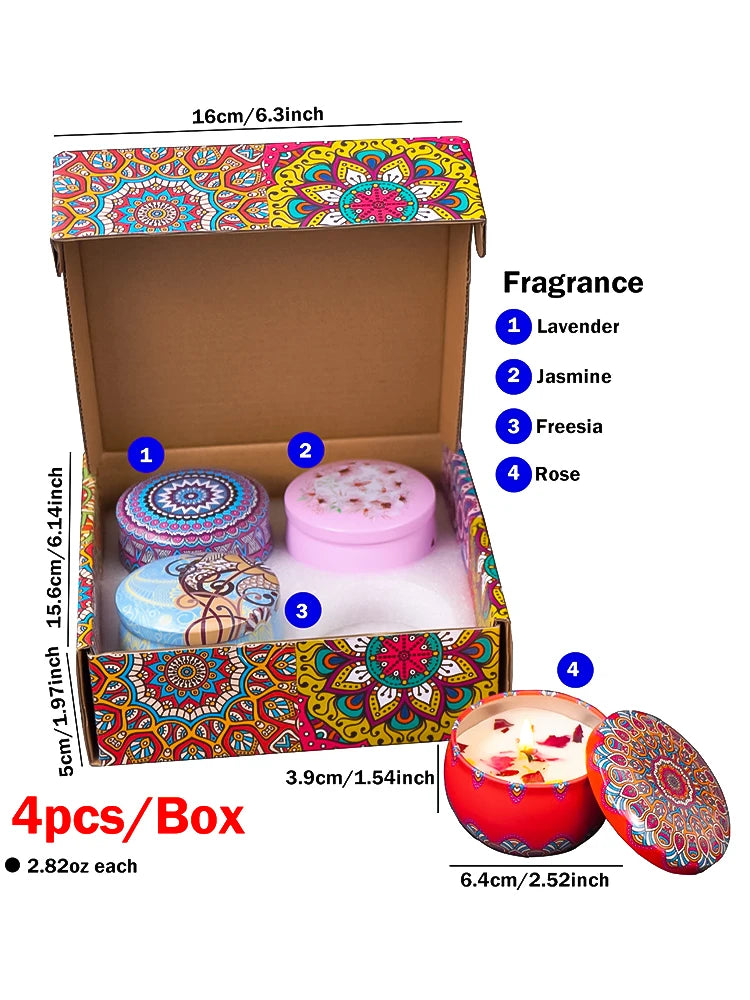 4PCS Scented Long Lasting Fragrance Candle