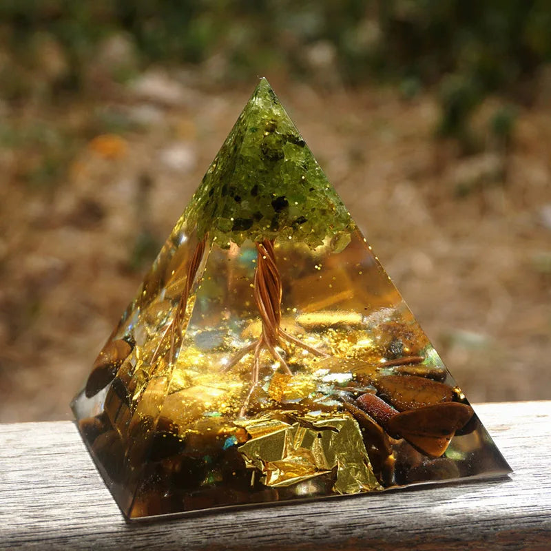 Handmade Tree of Life Orgone Pyramid